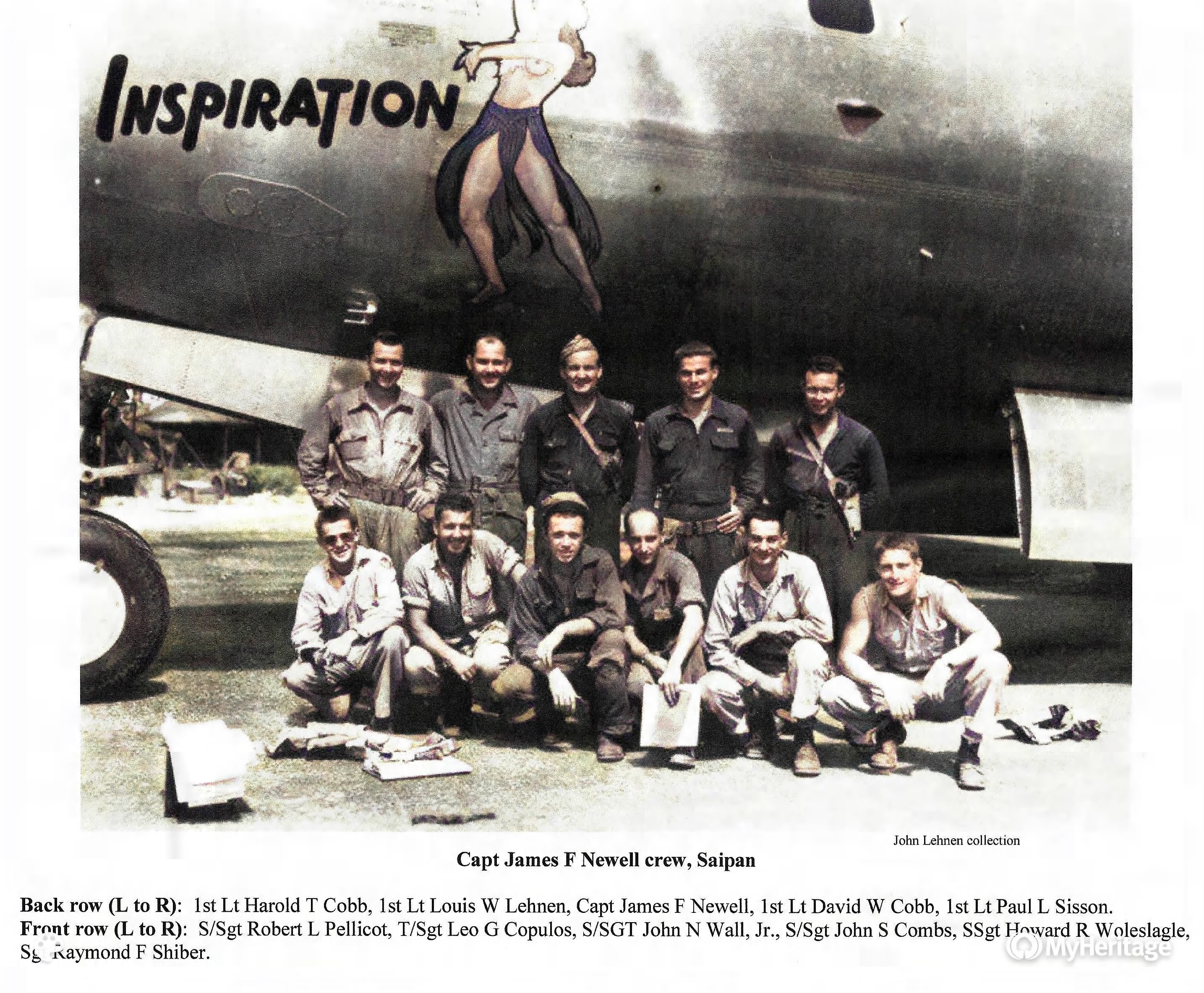 Newell B-29 aircrew-Colorized